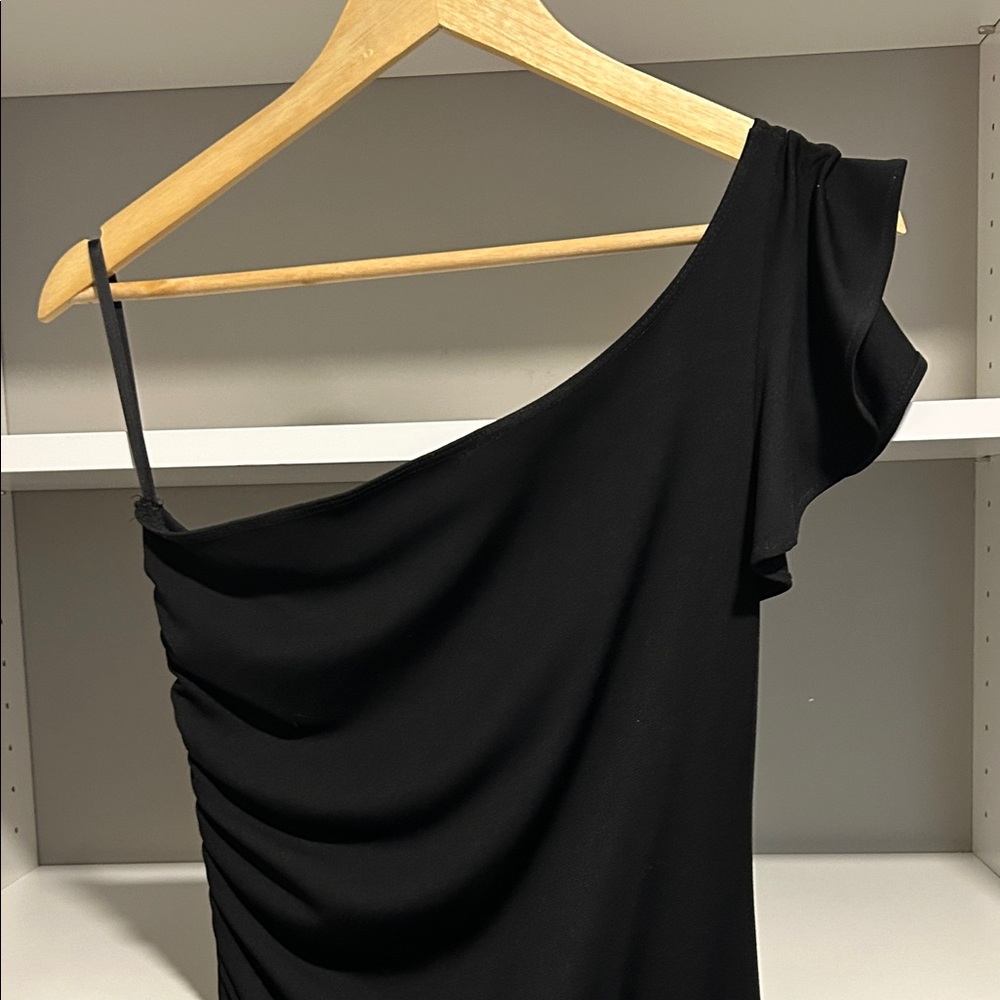Ruby Rox Black One-Shoulder Dress* - Picture 3 of 7